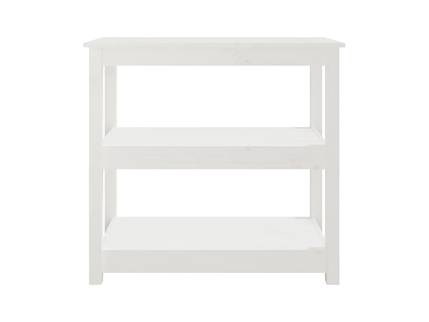 Tavolo consolle Bianco 80x40x74 cm Legno massello di pino