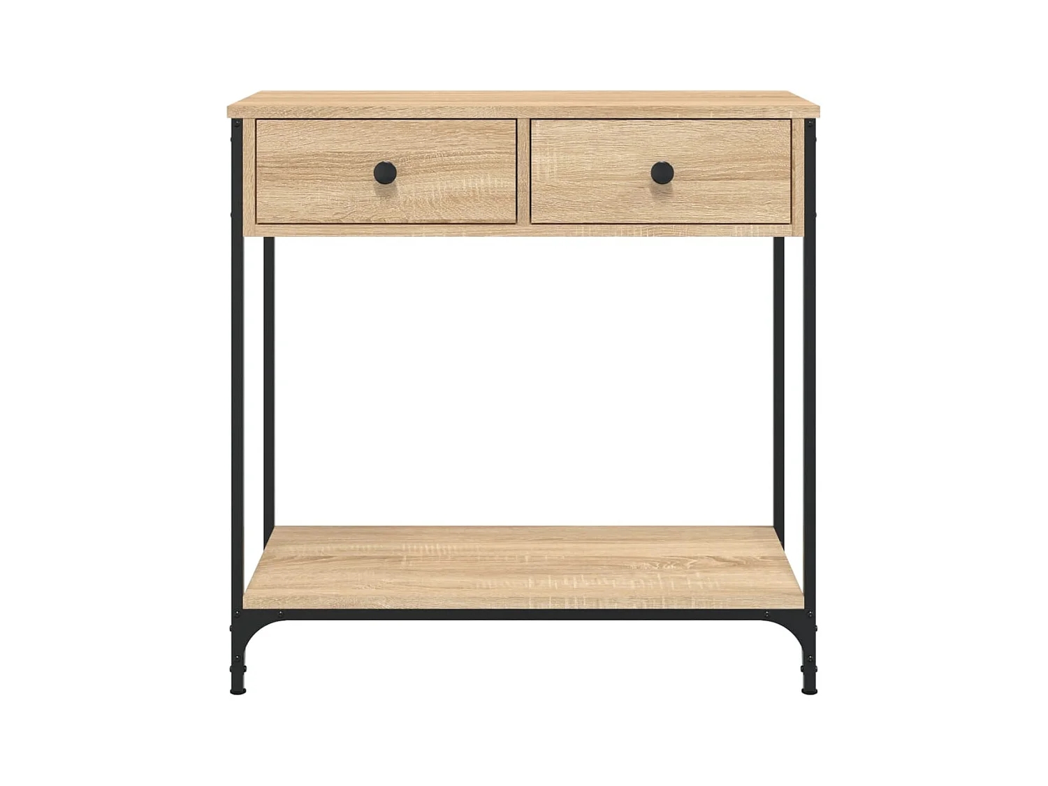 Table console chêne sonoma 75x34,5x75 cm bois d'ingénierie