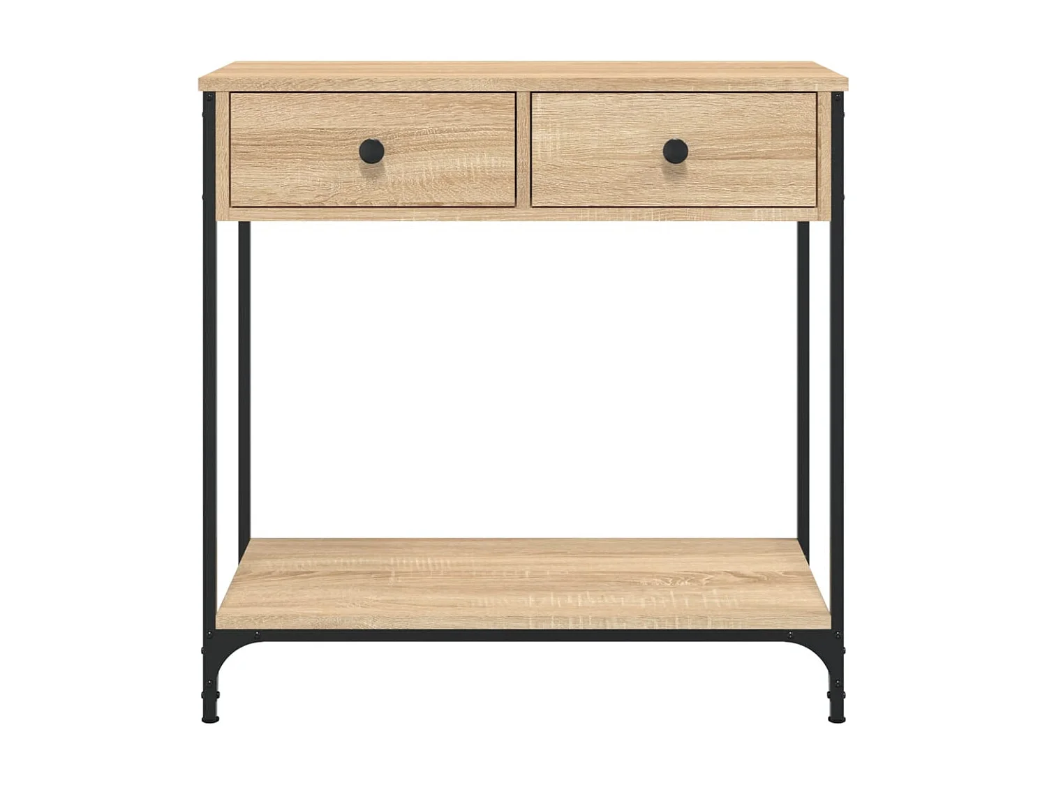 Table console chêne sonoma 75x34,5x75 cm bois d'ingénierie