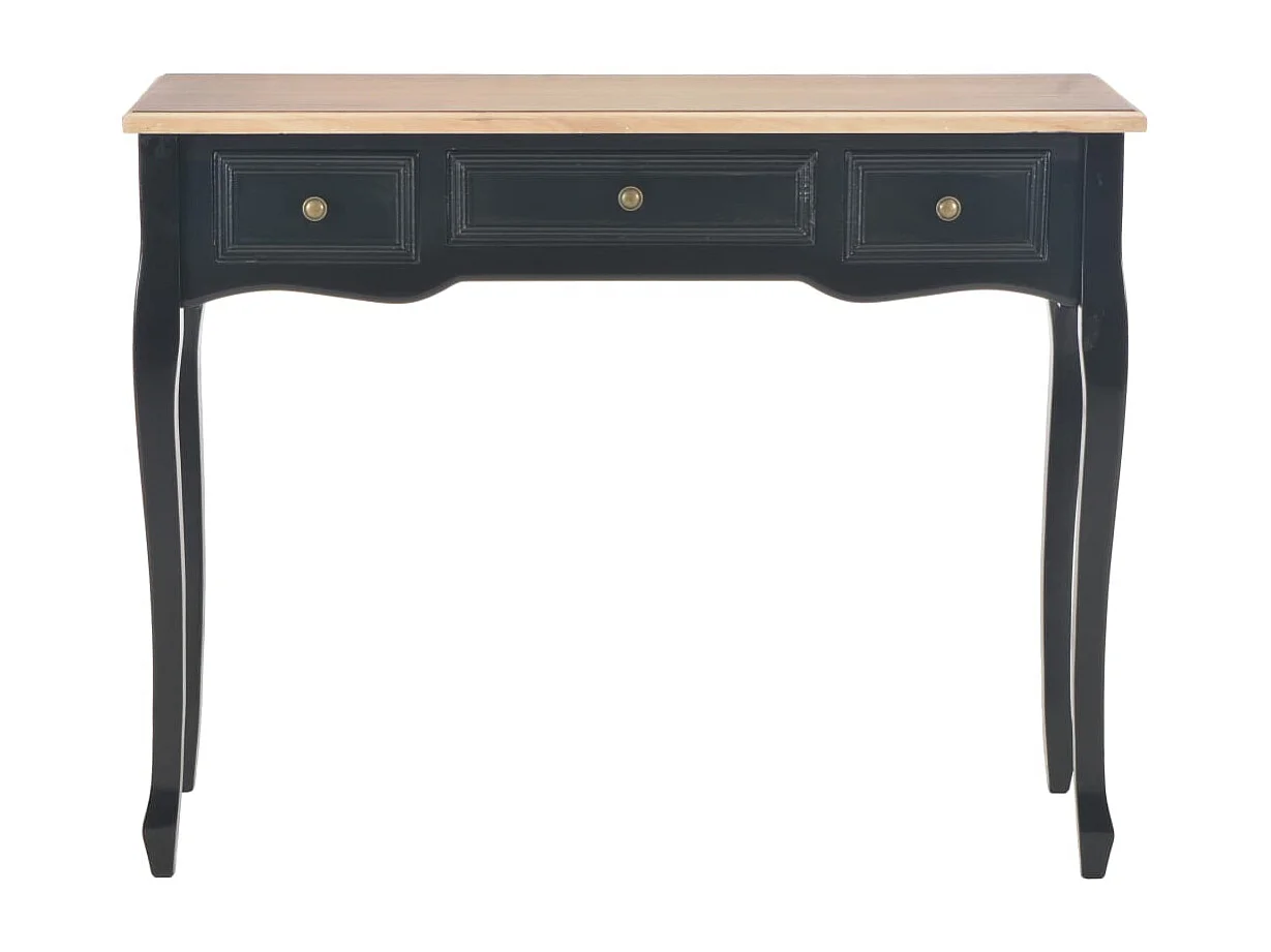 Konsolentisch und Frisiertisch mit 3 Schubladen Schwarz