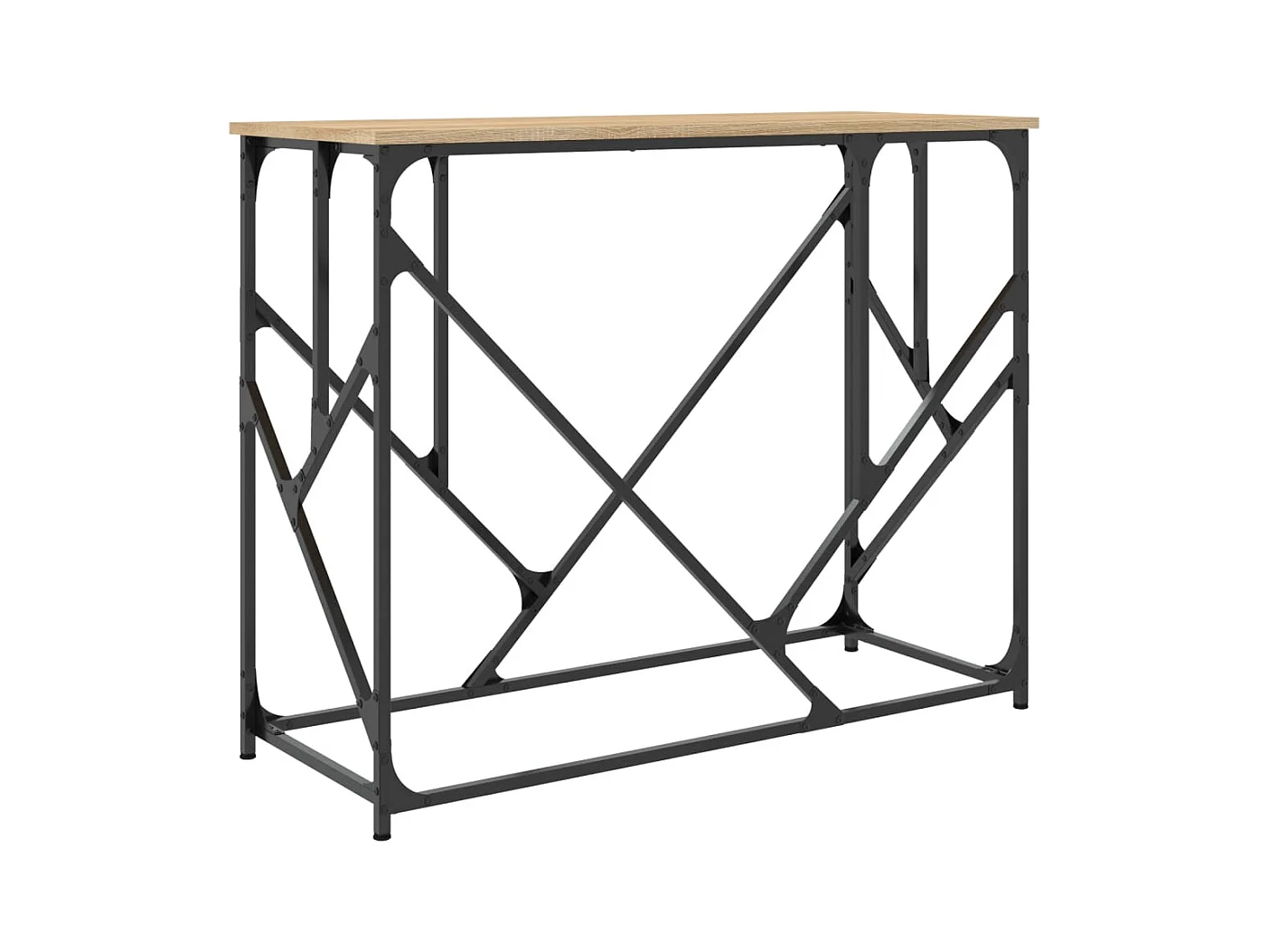 Table console chêne sonoma 100x40x80 cm bois d'ingénierie