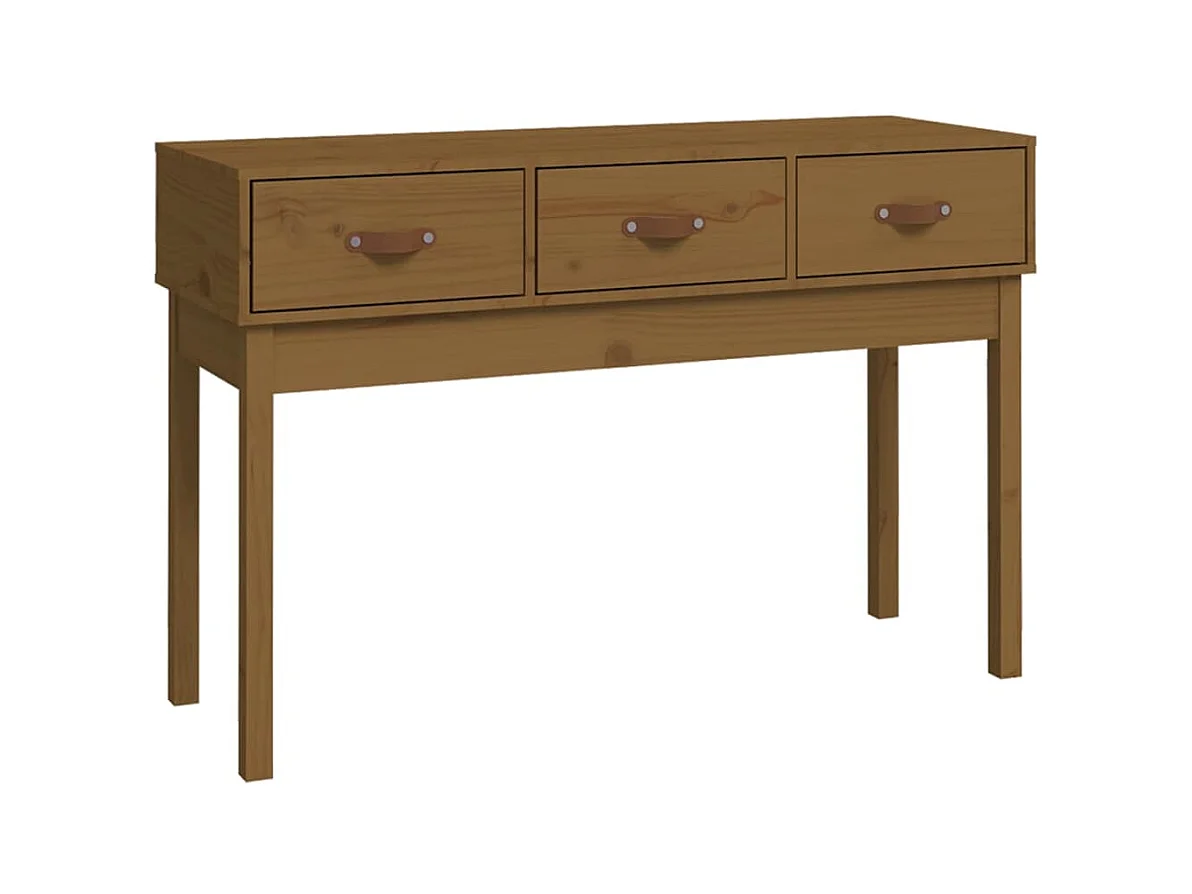Table console Marron miel 114x40x75 cm Bois massif de pin