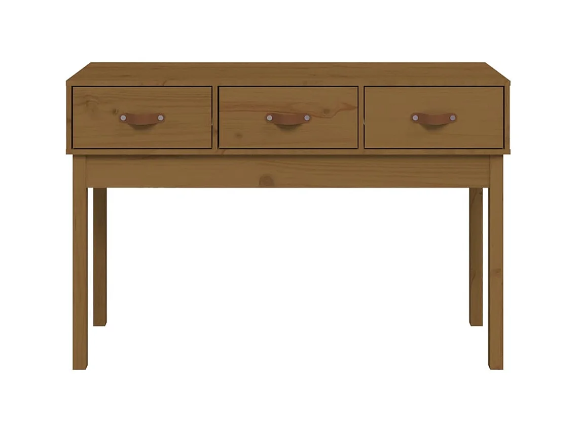 Table console Marron miel 114x40x75 cm Bois massif de pin