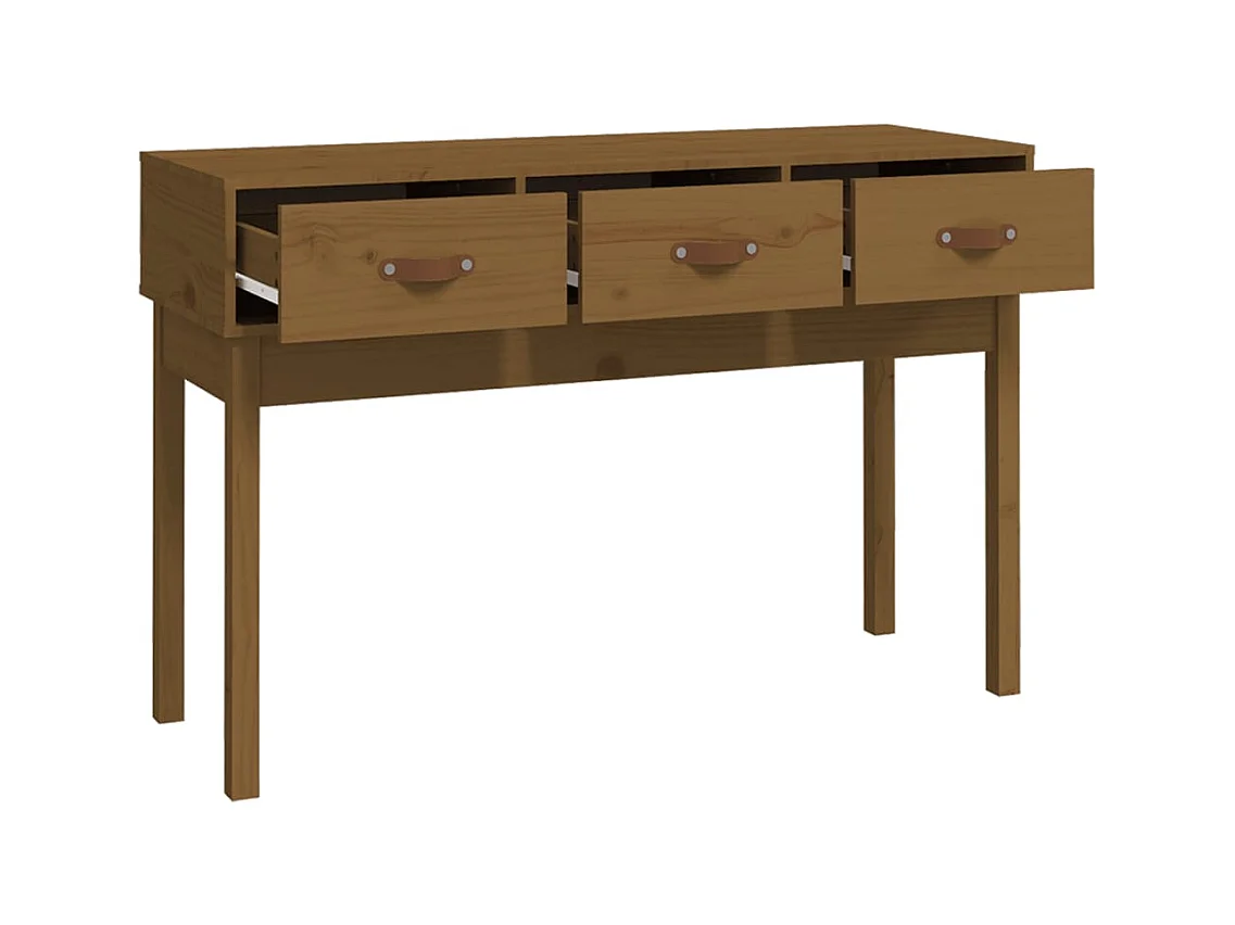 Table console Marron miel 114x40x75 cm Bois massif de pin