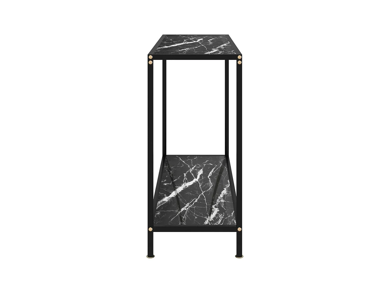 Table console Noir 100x35x75 cm Verre trempé