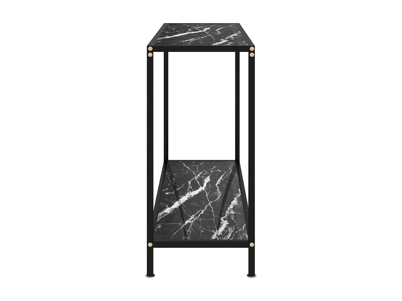 Table console Noir 100x35x75 cm Verre trempé