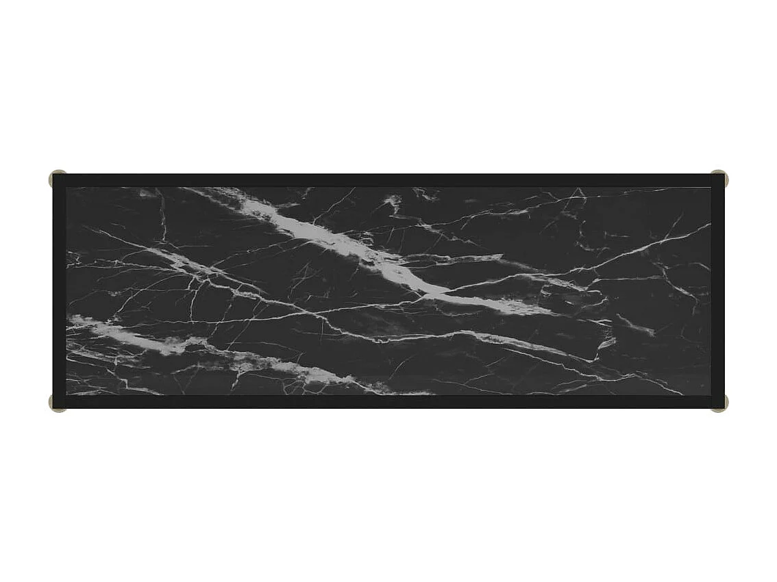 Table console Noir 100x35x75 cm Verre trempé