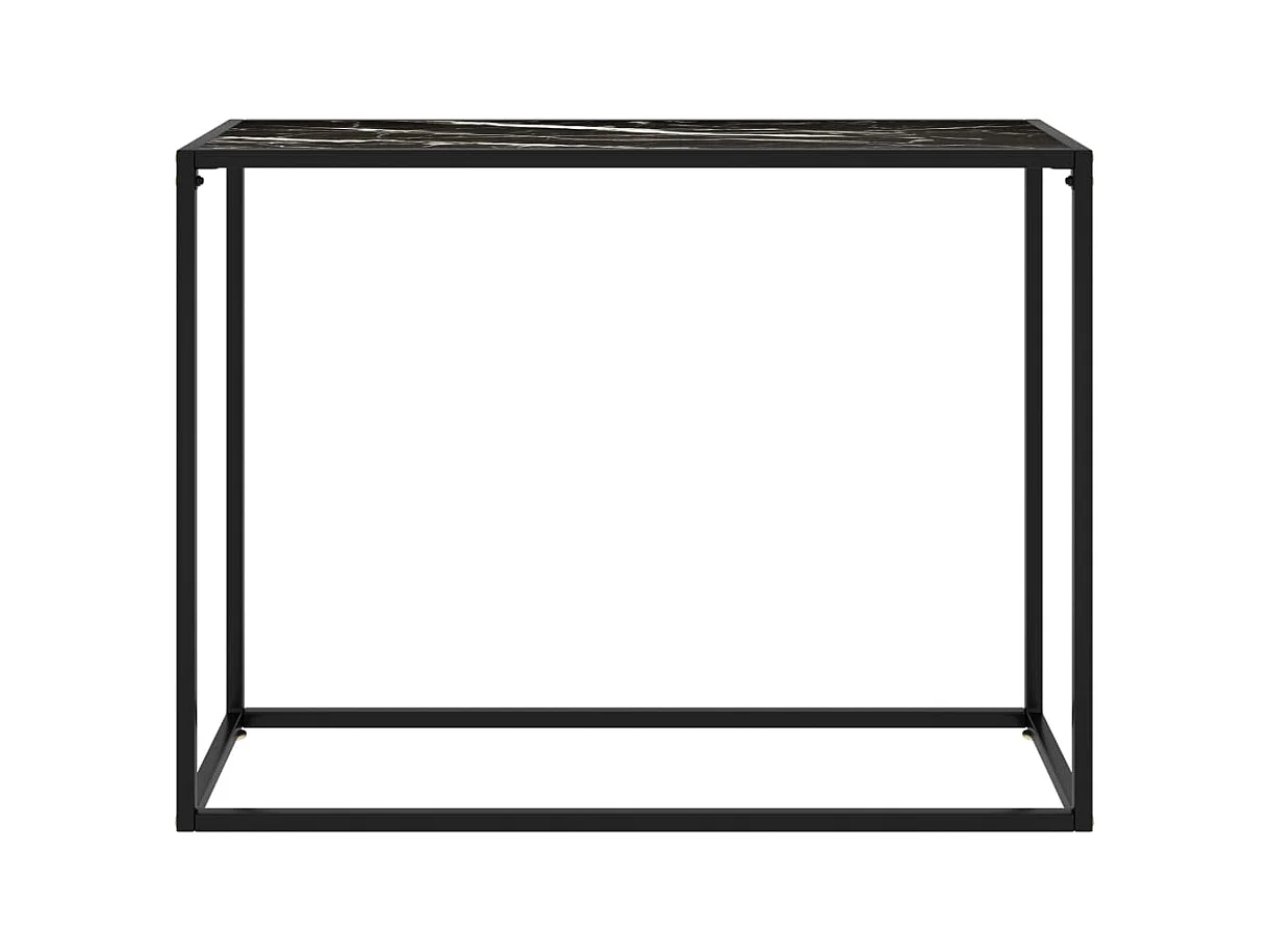 Consolle nera 100x35x75 cm Vetro temperato