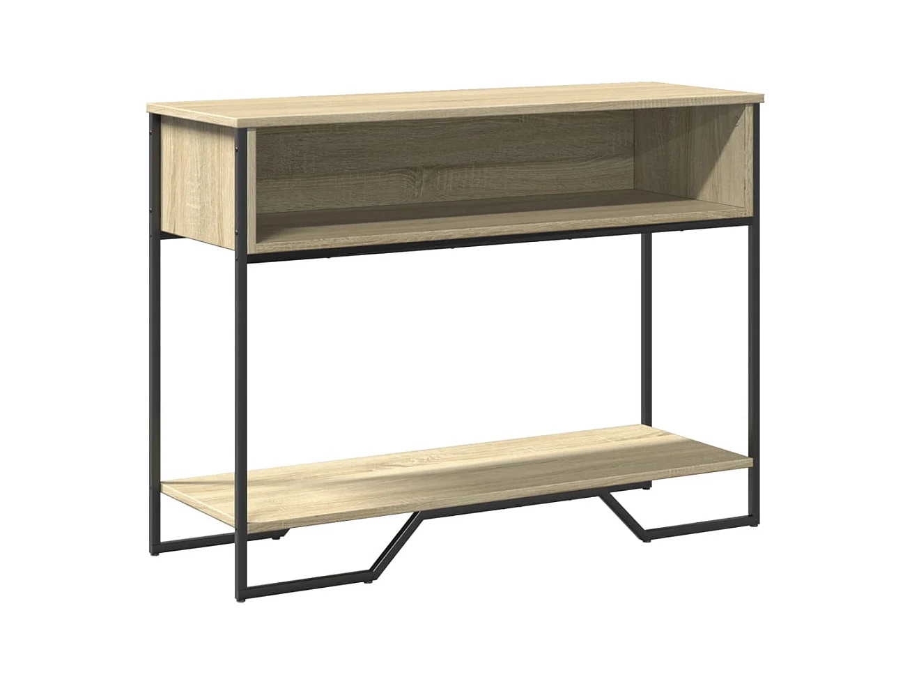 Table console chêne sonoma 100x35x74,5 cm bois d'ingénierie