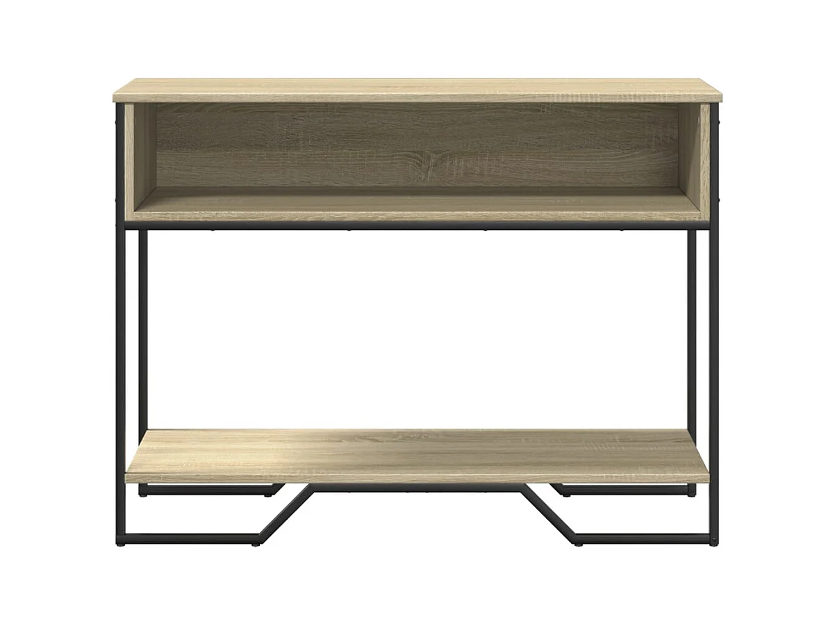 Table console chêne sonoma 100x35x74,5 cm bois d'ingénierie