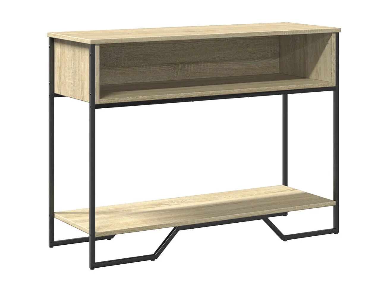 Table console chêne sonoma 100x35x74,5 cm bois d'ingénierie