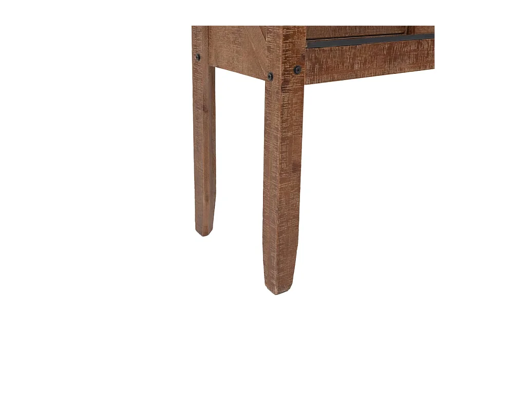 Mesa consola Madera maciza de abeto 131 x 35,5 x 75 cm Marrón