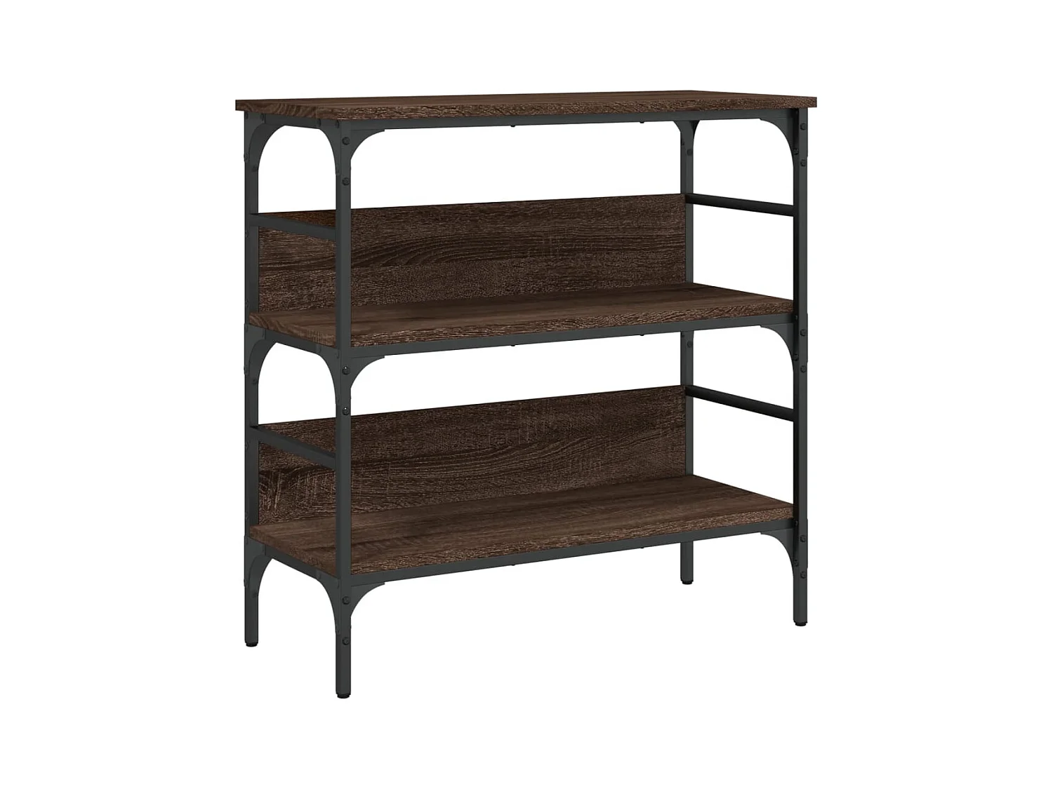 Table console chêne marron 75x32x75 cm bois d'ingénierie