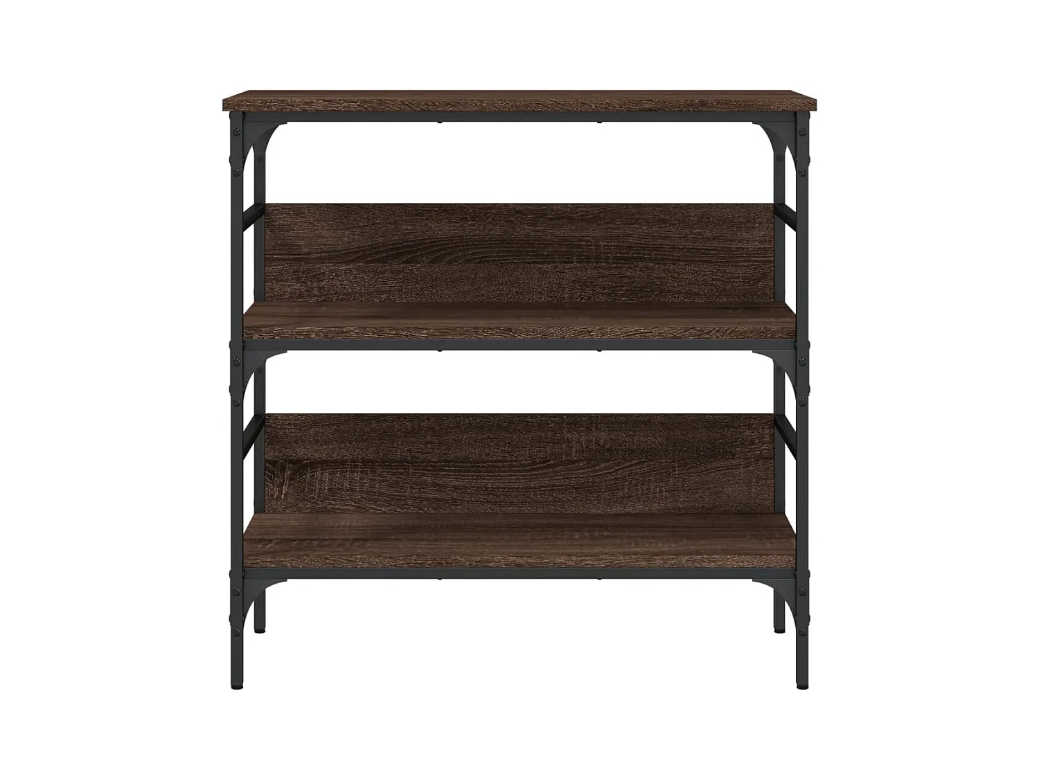 Table console chêne marron 75x32x75 cm bois d'ingénierie