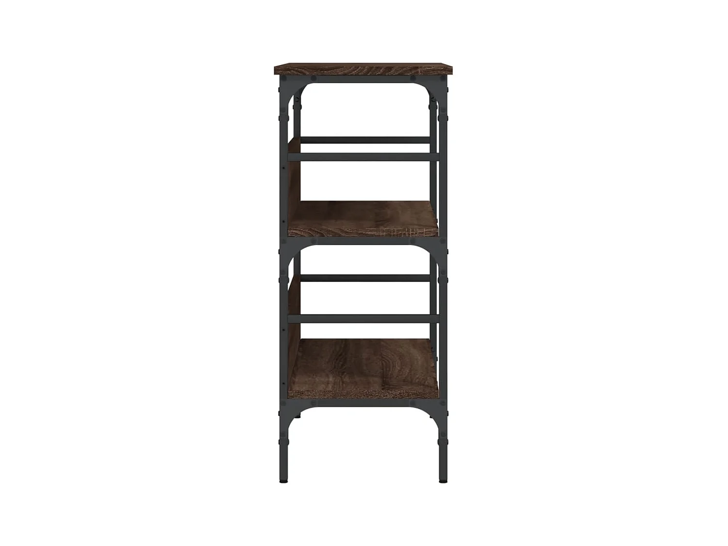 Table console chêne marron 75x32x75 cm bois d'ingénierie