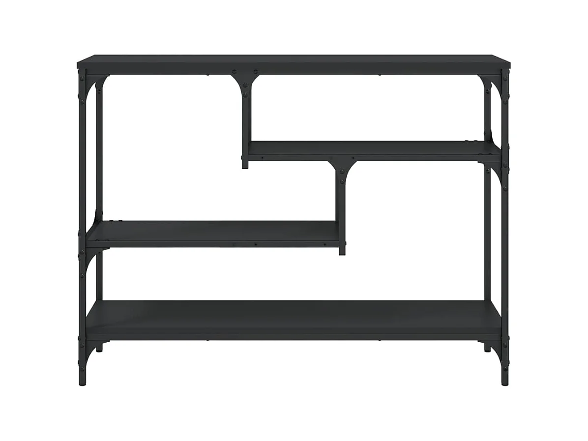 Consolle nera 100x30x75 cm in legno ingegnerizzato