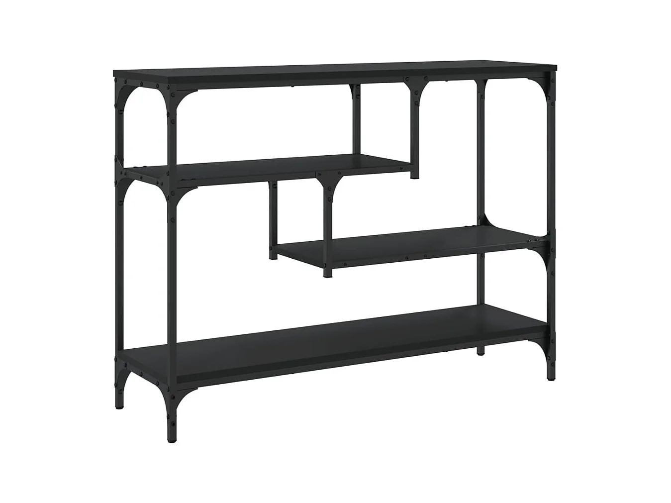 Consolle nera 100x30x75 cm in legno ingegnerizzato