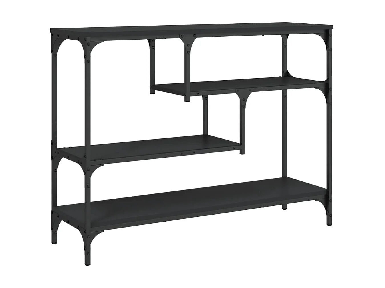 Consolle nera 100x30x75 cm in legno ingegnerizzato