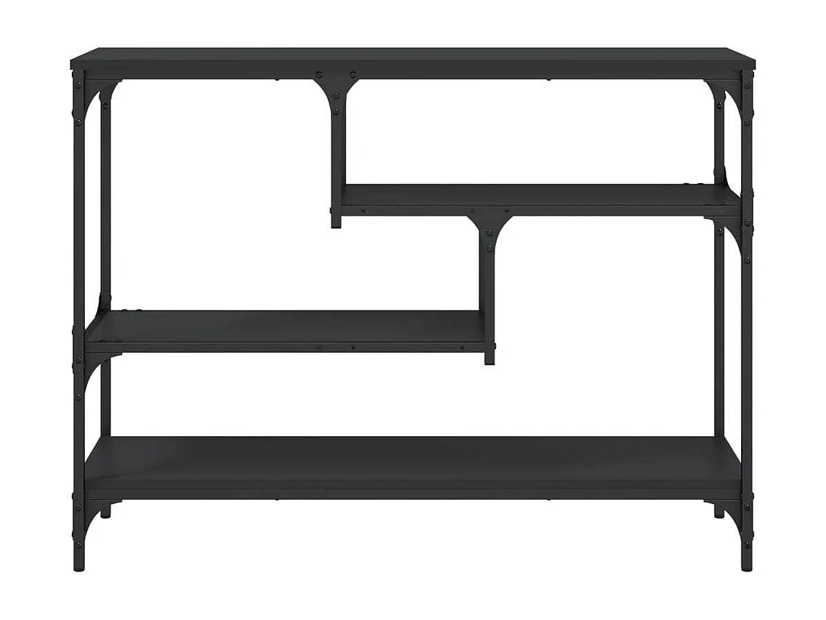 Consolle nera 100x30x75 cm in legno ingegnerizzato