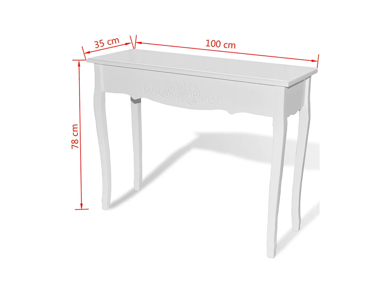 Witte consoletafel en kaptafel