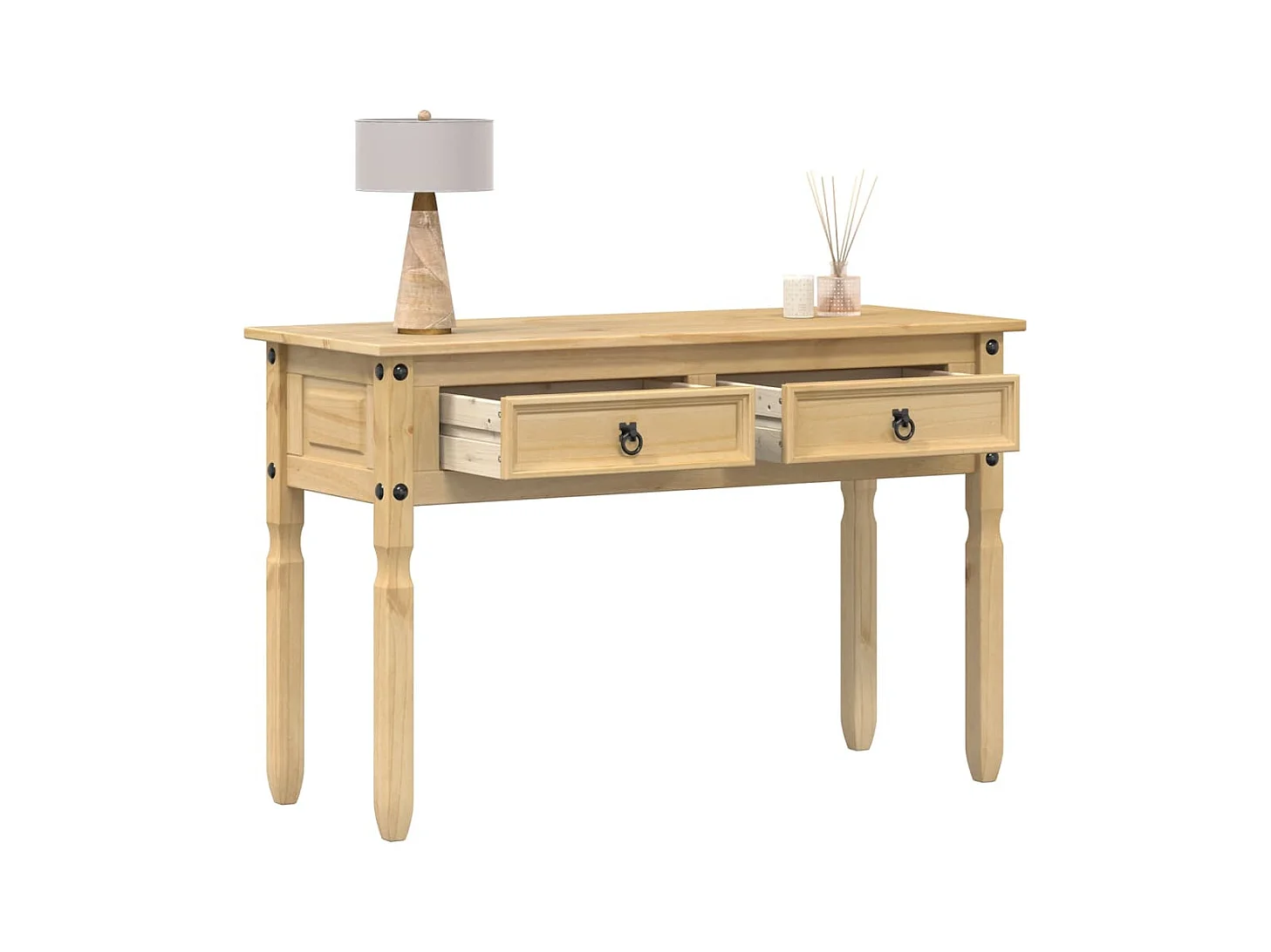 Table console 115x46x73 cm bois de pin massif