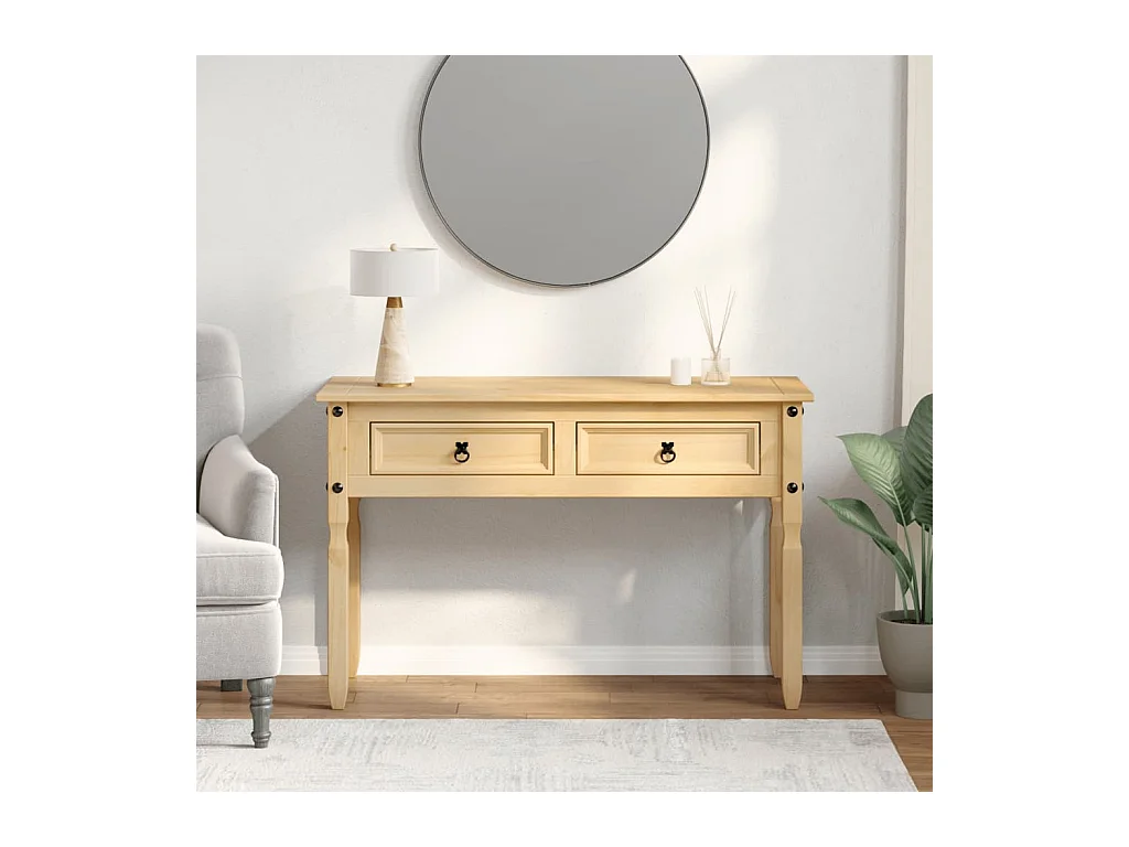 Table console 115x46x73 cm bois de pin massif