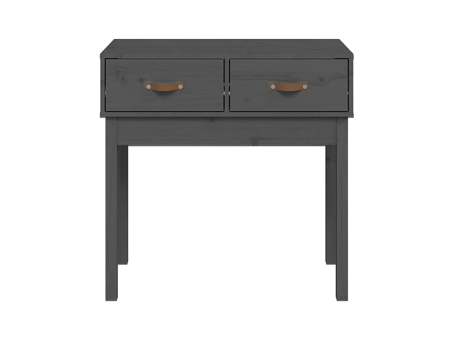 Consoletafel Grijs 76,5x40x75 cm Massief grenenhout