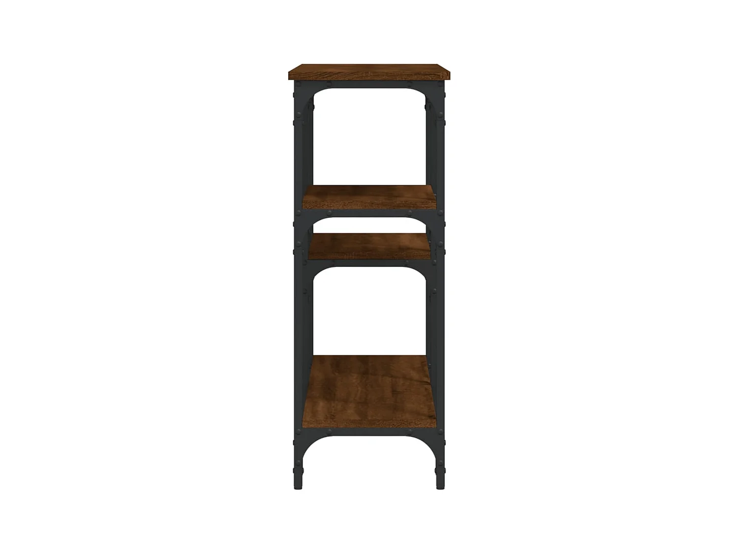 Table console chêne marron 102x29x75 cm bois d'ingénierie