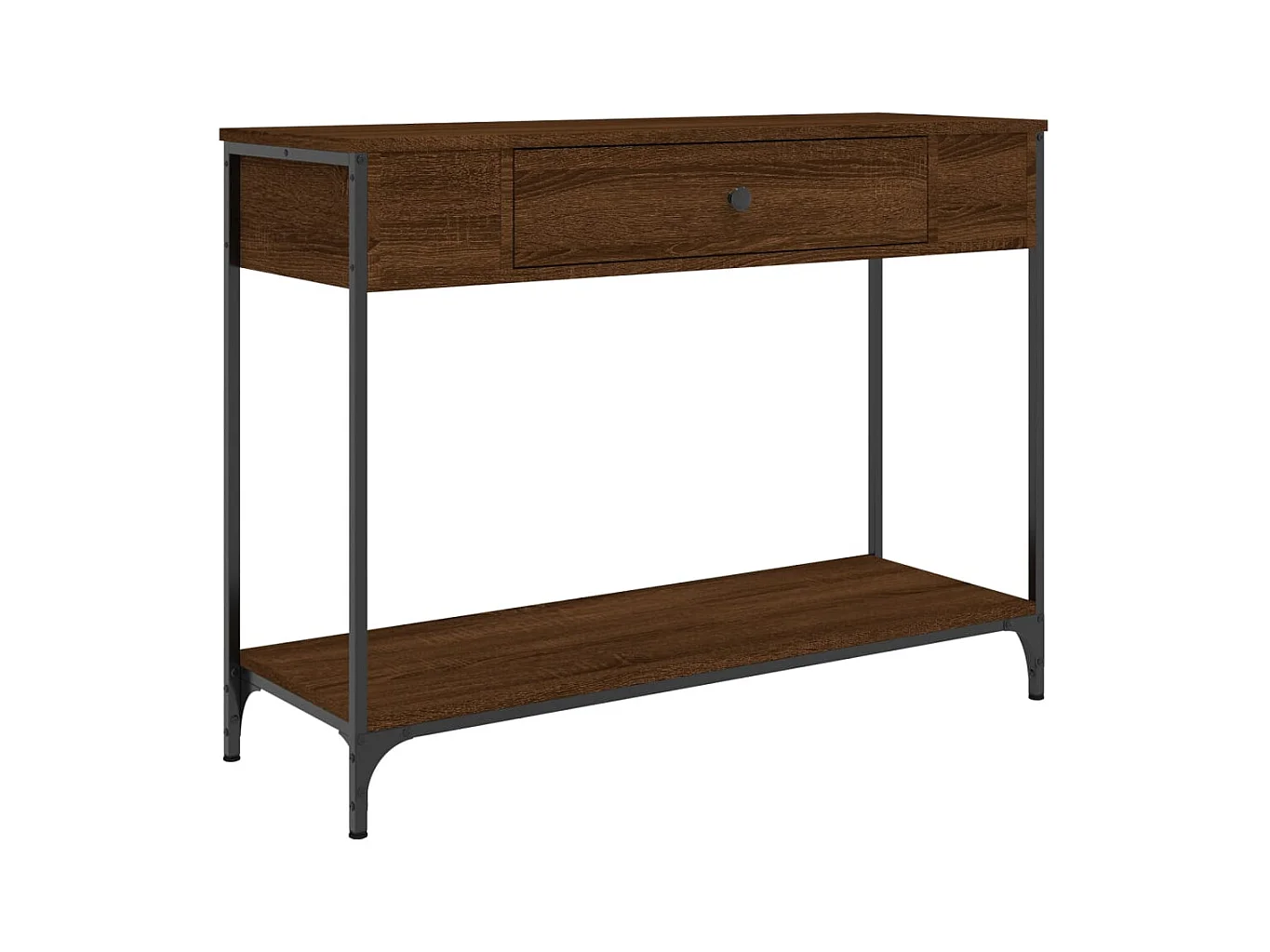 Table console chêne marron 100x34,5x75 cm bois d'ingénierie