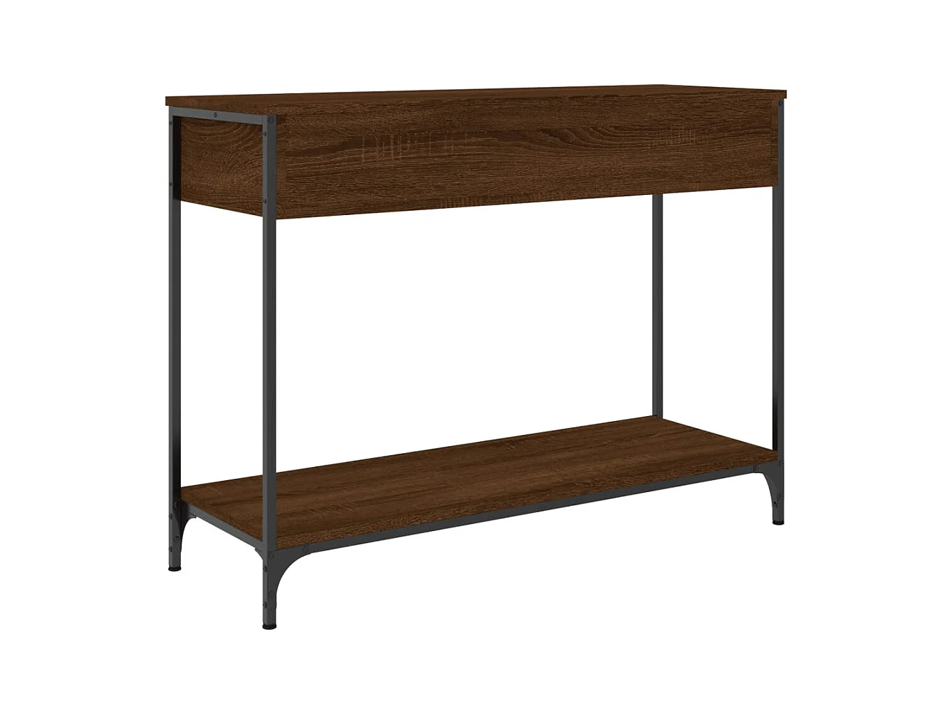 Table console chêne marron 100x34,5x75 cm bois d'ingénierie