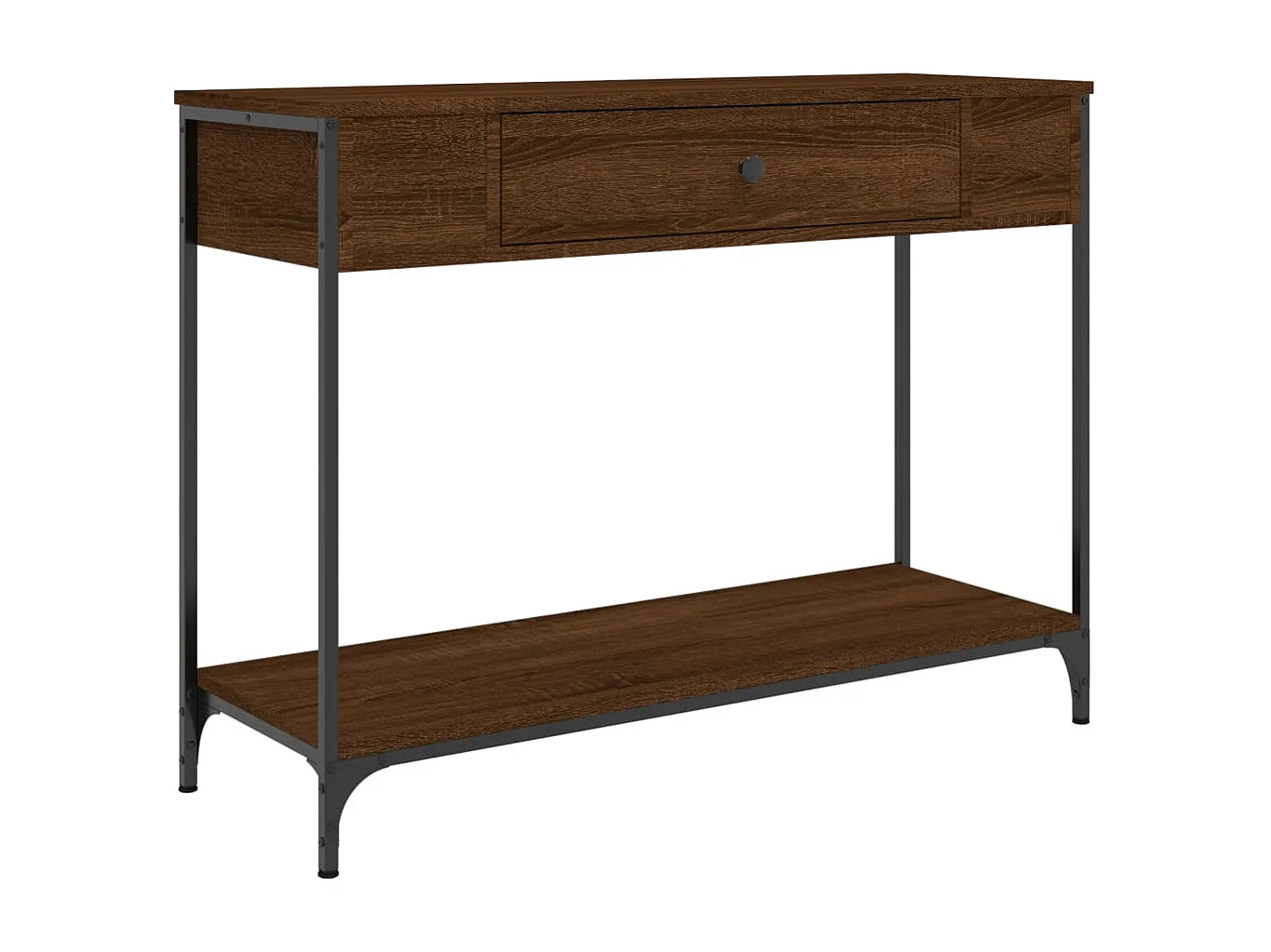 Table console chêne marron 100x34,5x75 cm bois d'ingénierie