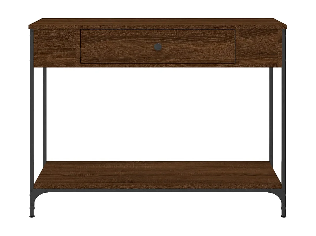 Table console chêne marron 100x34,5x75 cm bois d'ingénierie