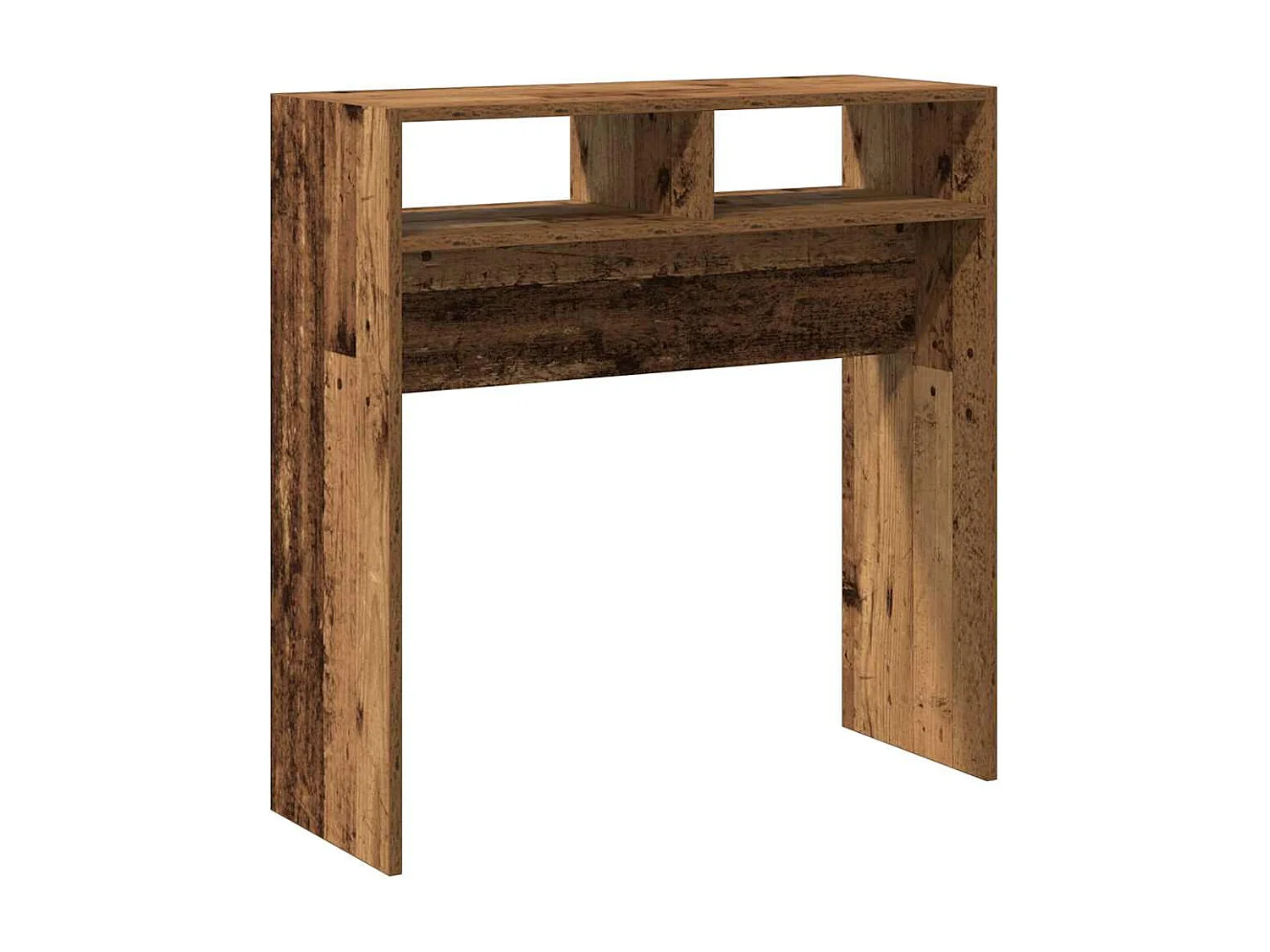Table console vieux bois 78x30x80 cm bois d'ingénierie