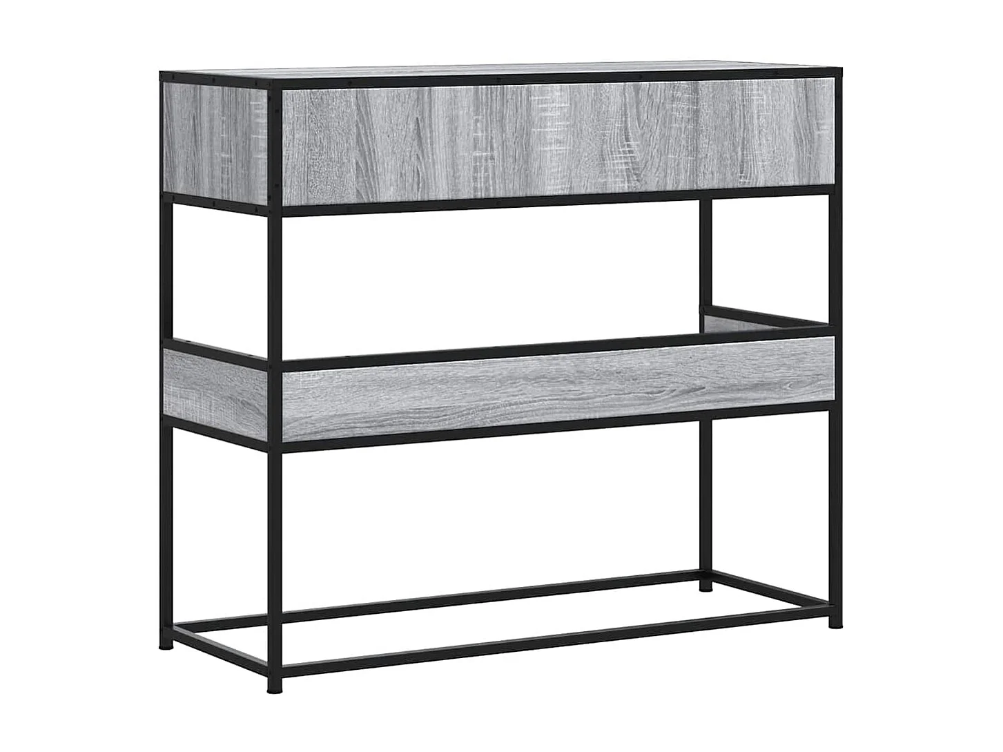 Table console sonoma gris 90x35x80 cm bois d'ingénierie