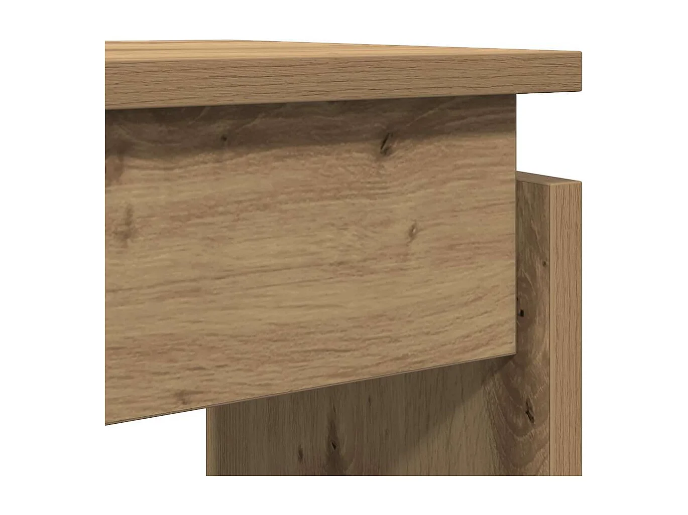 Table console chêne artisanal 102x30x80 cm bois d'ingénierie