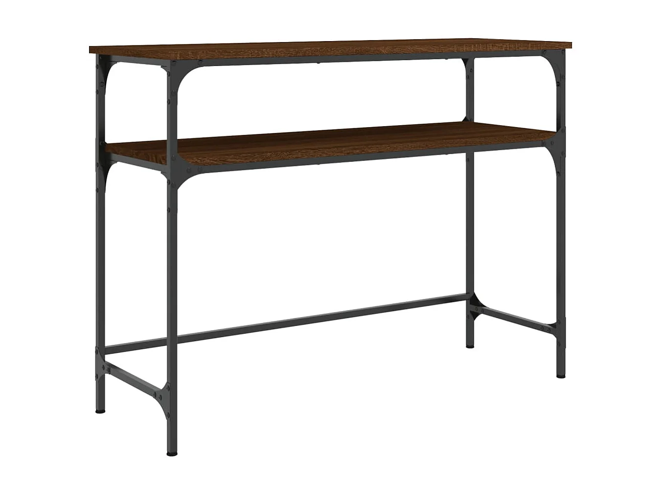 Table console chêne marron 100x35,5x75 cm bois d'ingénierie