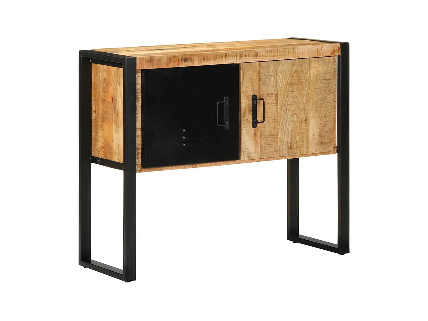 Armoire de console 90x35x75 cm bois de manguier massif brut