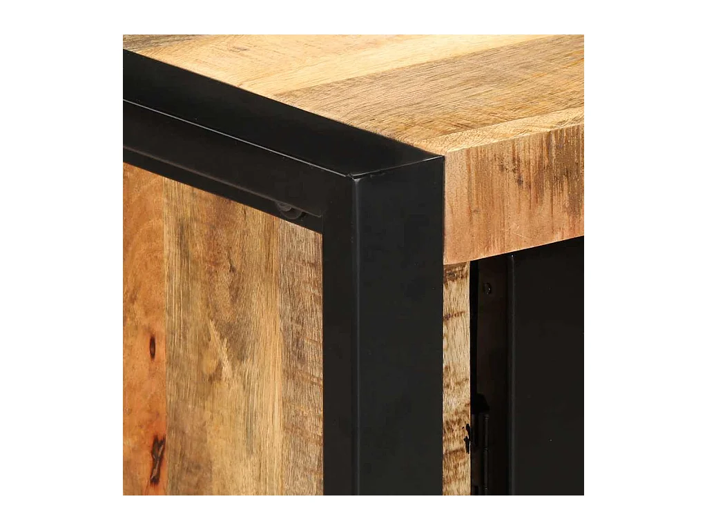 Armoire de console 90x35x75 cm bois de manguier massif brut