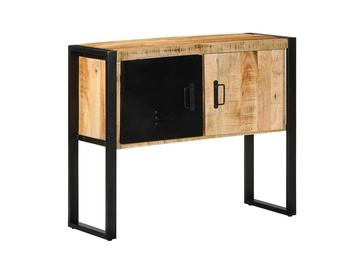 Armoire de console 90x35x75 cm bois de manguier massif brut