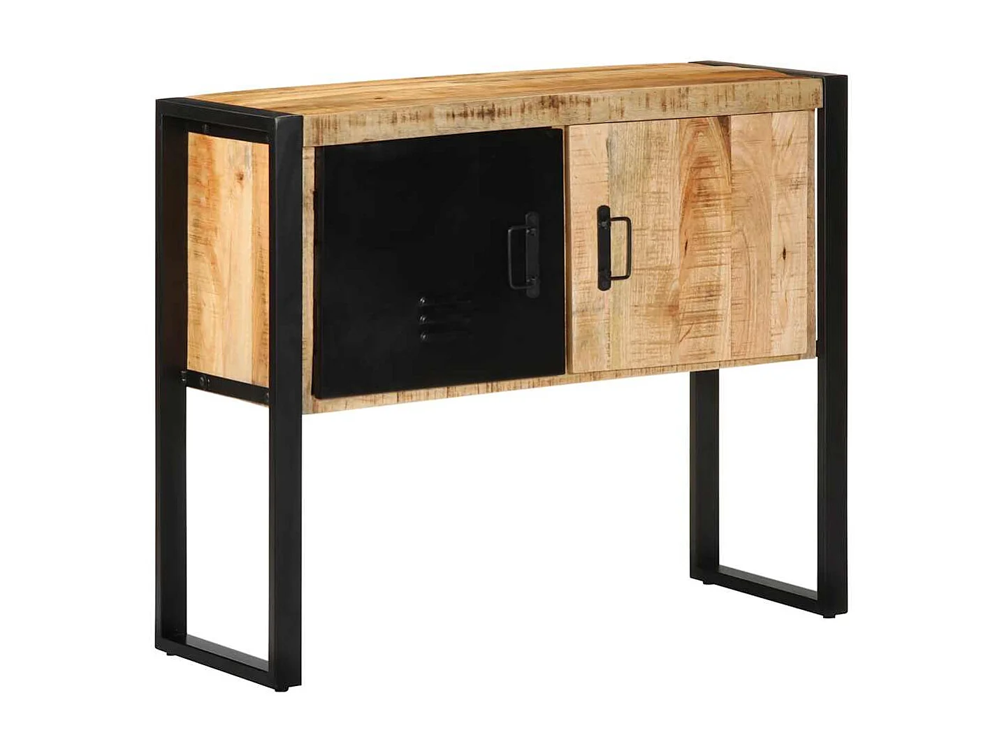 Armoire de console 90x35x75 cm bois de manguier massif brut