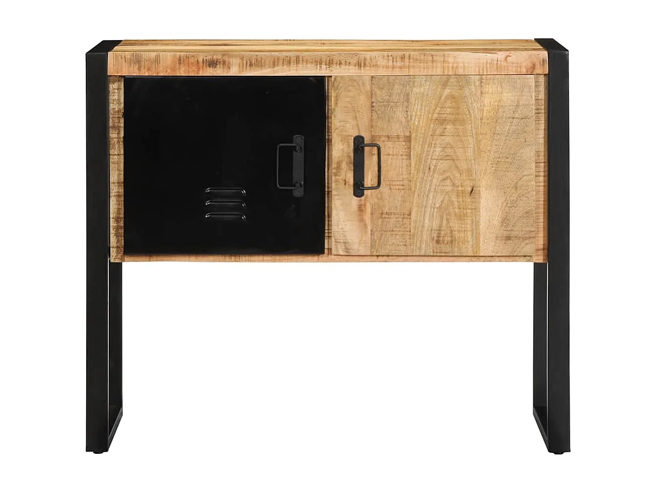 Armoire de console 90x35x75 cm bois de manguier massif brut