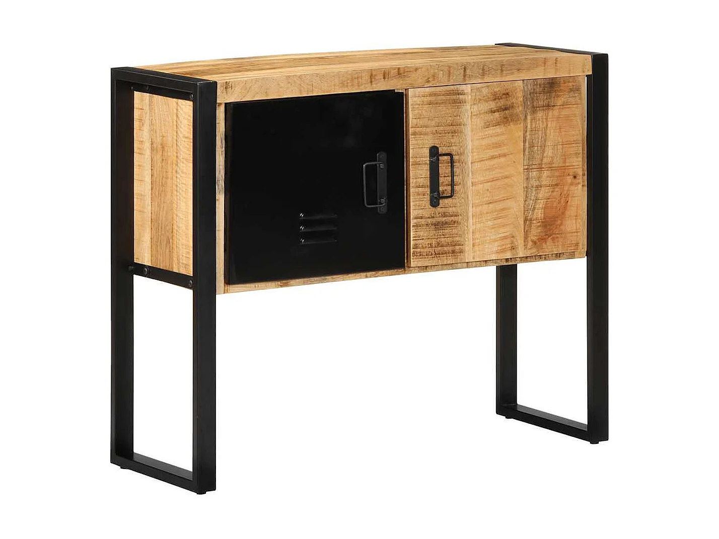 Armoire de console 90x35x75 cm bois de manguier massif brut