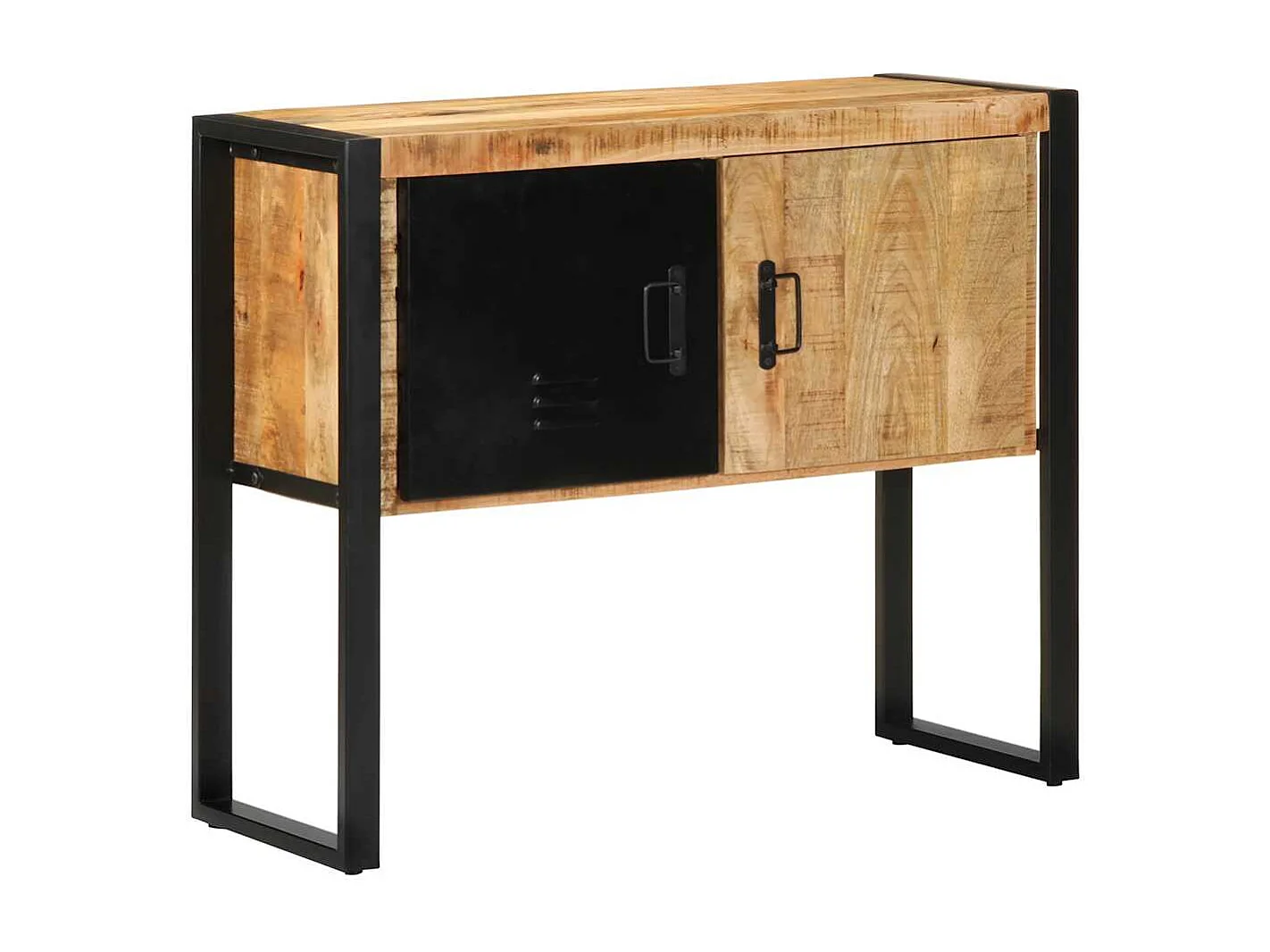 Armoire de console 90x35x75 cm bois de manguier massif brut