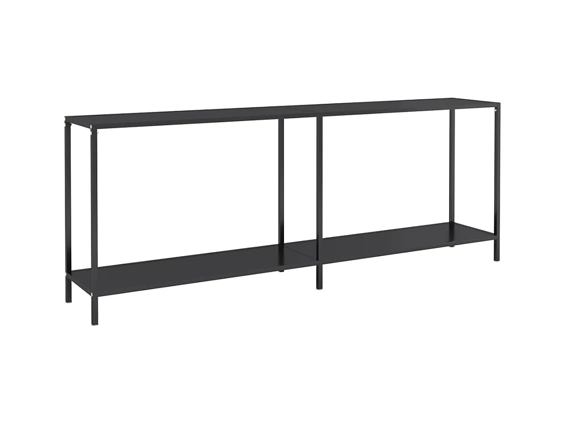 Table console Noir 200x35x75,5 cm Verre trempé