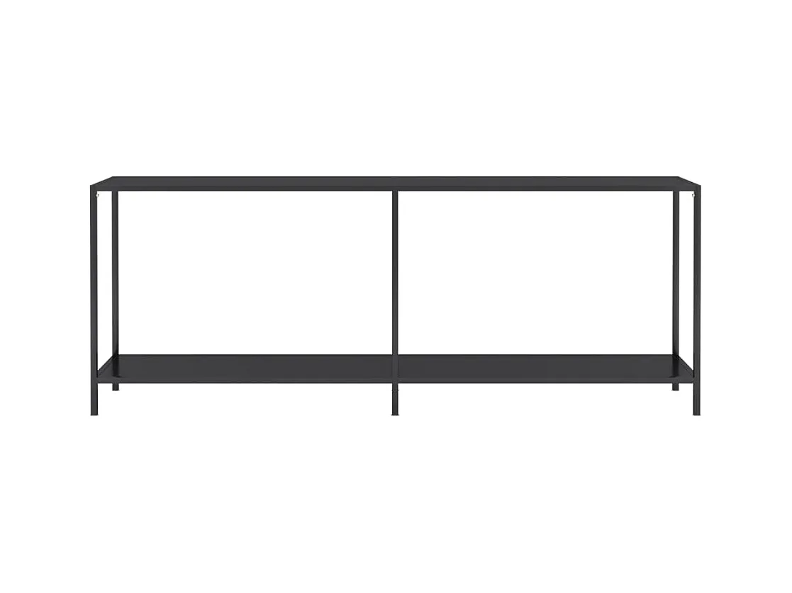 Table console Noir 200x35x75,5 cm Verre trempé