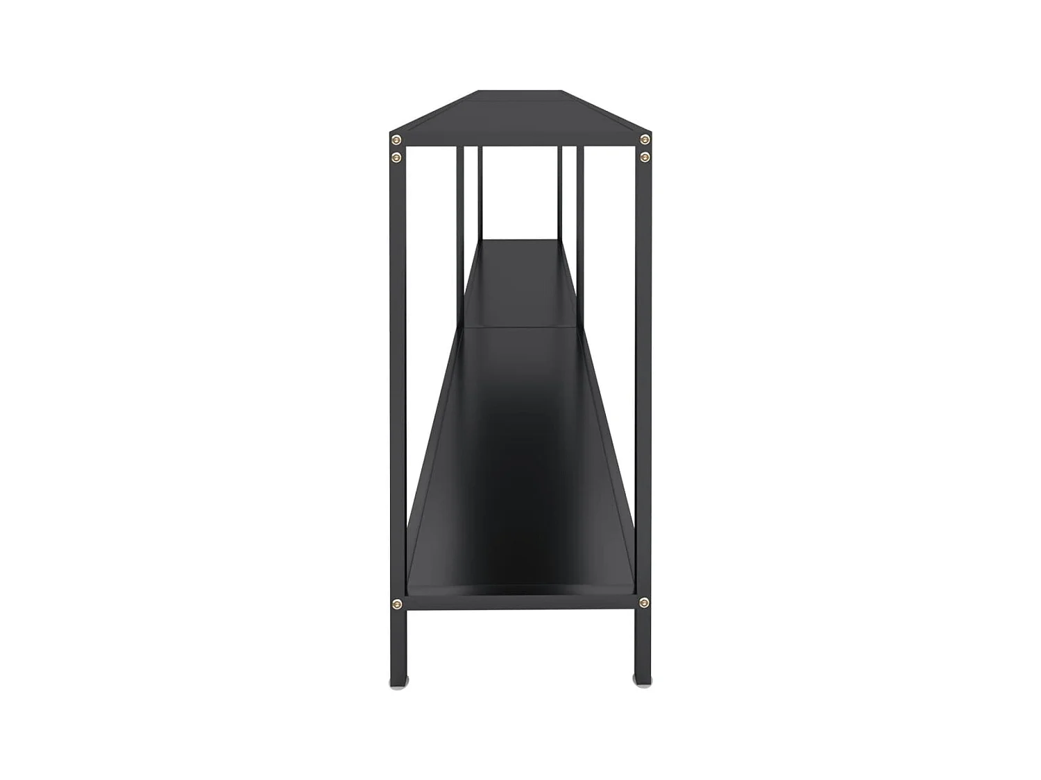 Table console Noir 200x35x75,5 cm Verre trempé