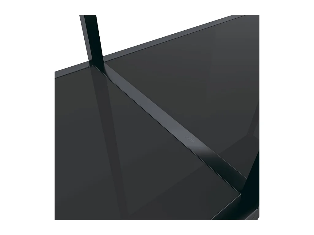 Table console Noir 200x35x75,5 cm Verre trempé