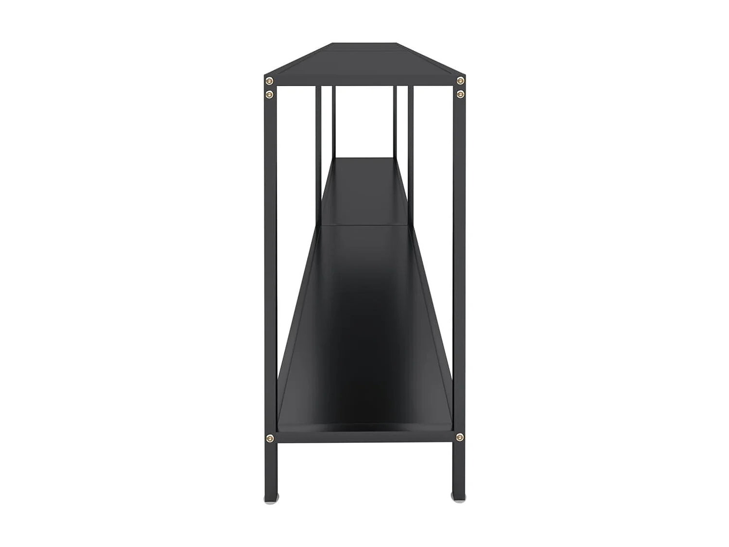 Table console Noir 200x35x75,5 cm Verre trempé