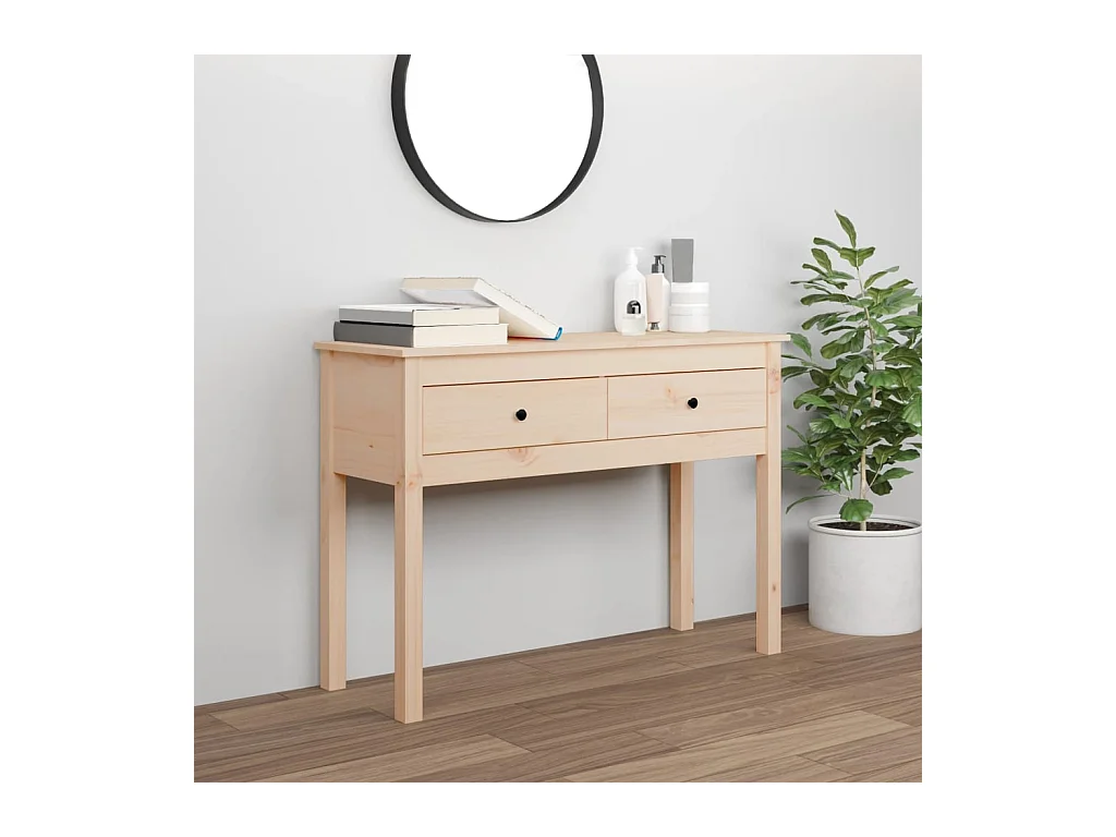 Table console 100x35x75 cm Bois massif de pin