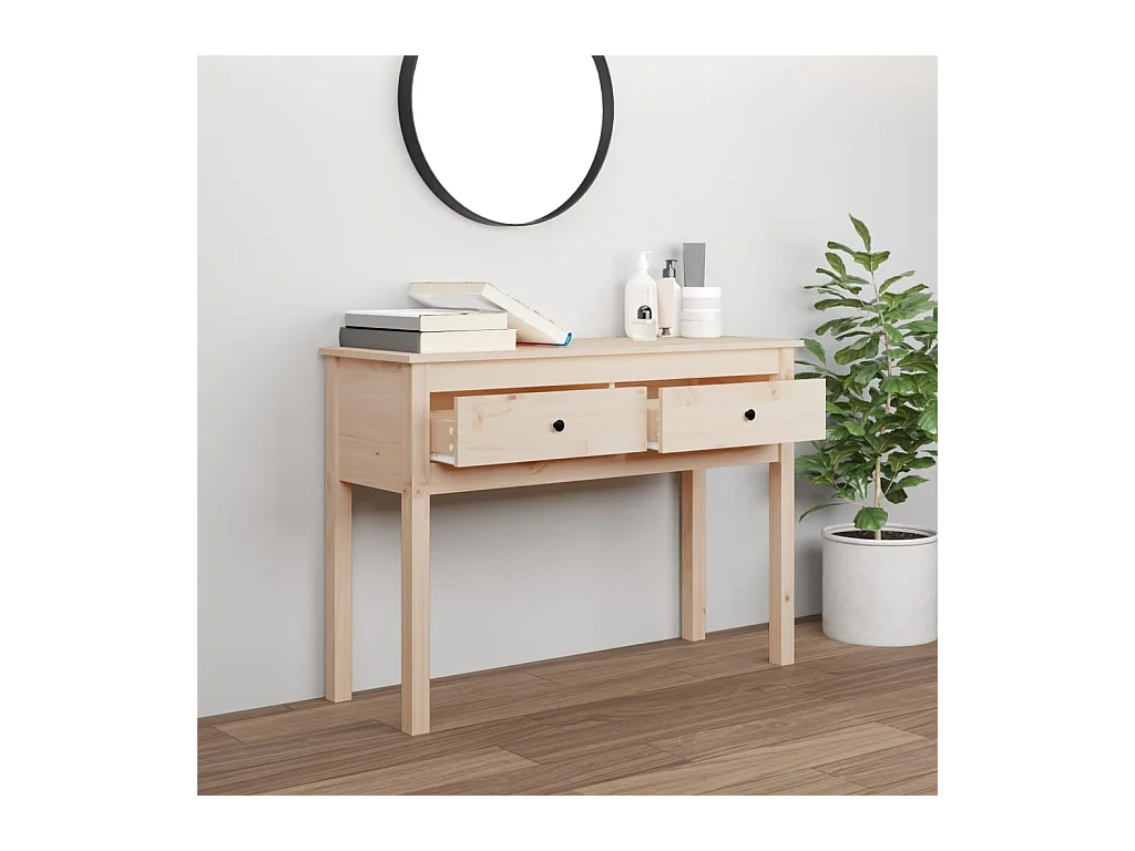 Table console 100x35x75 cm Bois massif de pin